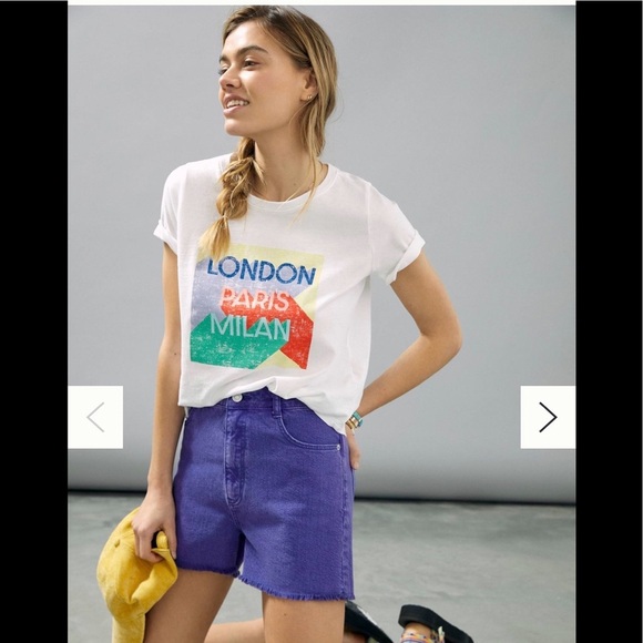 155. Maeve by Anthropologie “London-Paris-Milan” Tee - Picture 3 of 13